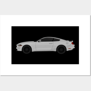 MUSTANG GT GREY Posters and Art